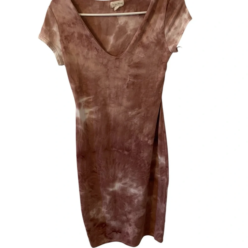 See you Monday pink tye dye midi dress - Picture 1 of 3